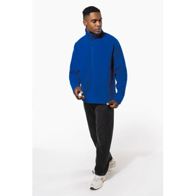 Men's microfleece zip jacket with raglan sleeves